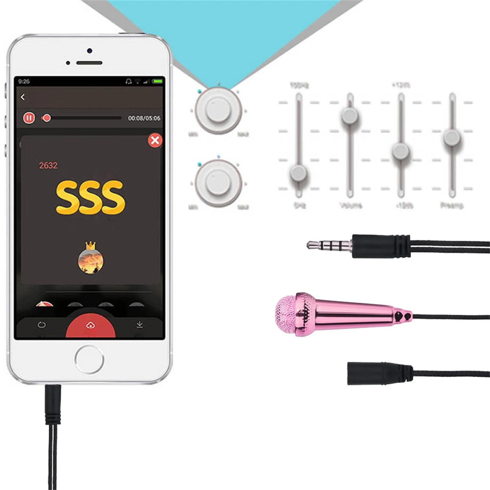 Портативный мини-микрофон 3 5 мм стерео Студийный конденсаторный микрофон KTV