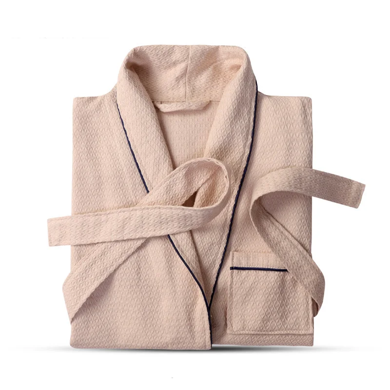 Халат вафельный для влюбленных 100% хлопок мягкая банные мужские халаты ночная