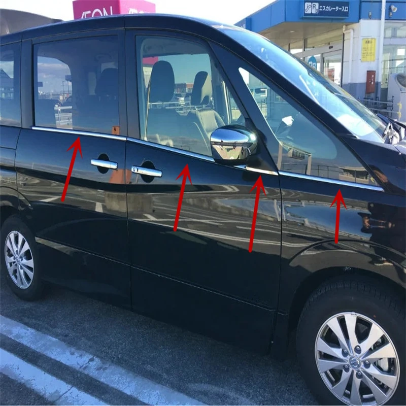 Автомобильный чехол WELKINRY для NISSAN Serene C27 2016 2017 2018 2019 2020 оконная рама из нержавеющей