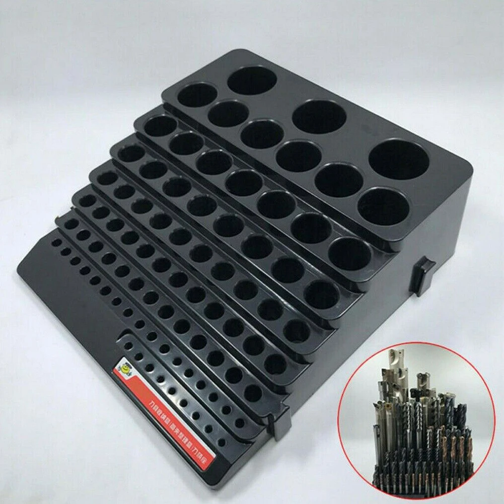 Professional Tools Saving Space Detachable Drill Organizer Multi Hole Simple Practical Storage Box Milling Cutter Holder Durable