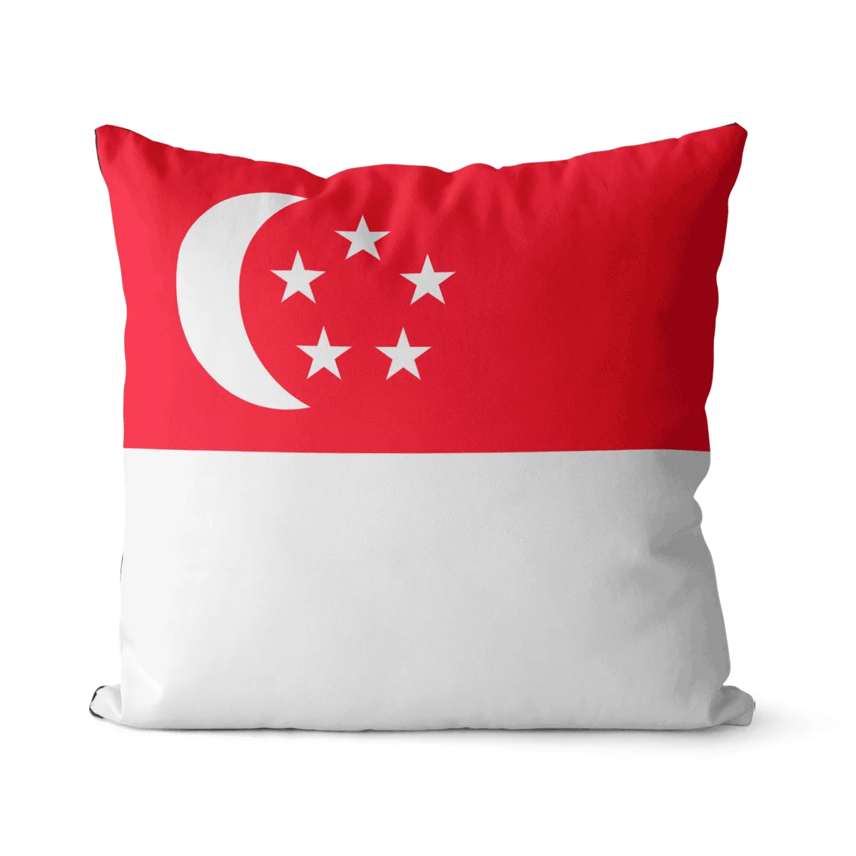 

Flag of Singapore Velvet, Cotton Canvas square pillow cover cushion cover, used for sofa living room office party car