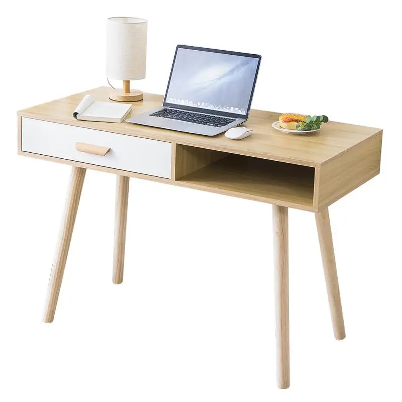 

Wooden Computer Desk Modern Writing Table Laptop PC Coffee Table Living Room Bedroom Home Office Furniture Study Desk Universal