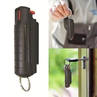 20ml reusable pepper spray tank bottle plastic case emergency empty box spray shell with key ring keychain portable