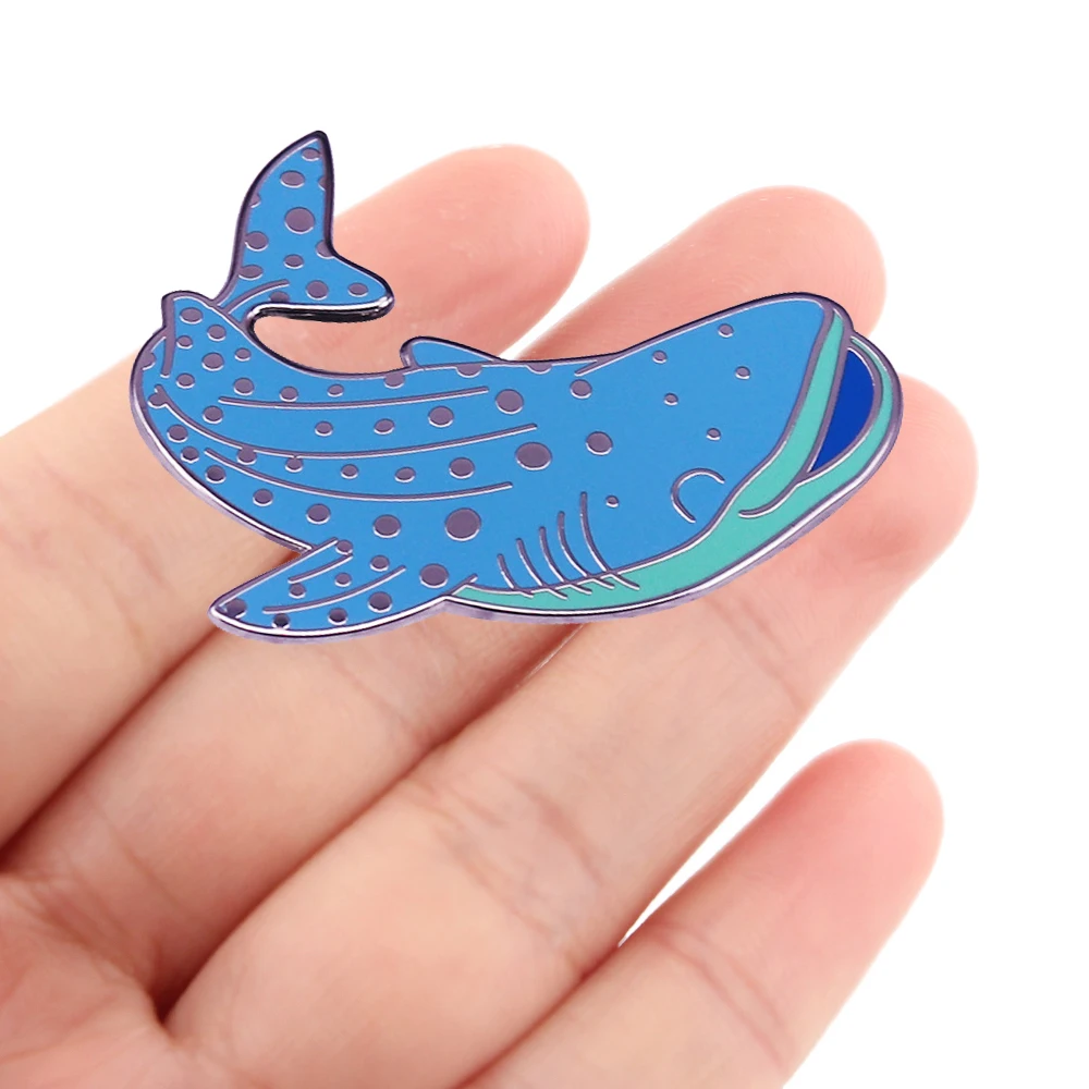 

DZ2416 Cute shark Pins for backpacks Lapel Enamel Pins and Brooches Badge Bags backpacks Decoration Friend Kids for Gifts