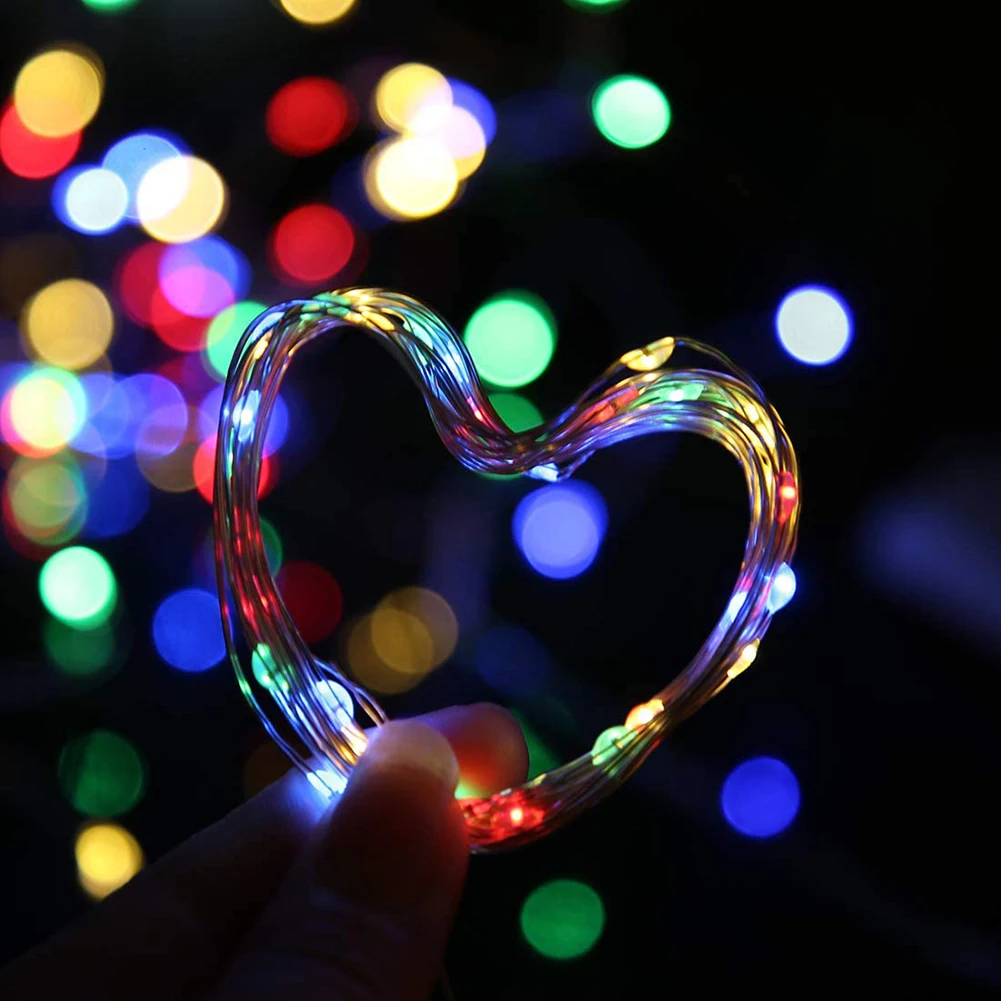 

1m Electronic String Light LED Fairy Lamp Outdoor 3Modes Multi Color DIY String Atmosphere Lighting for Christmas Decoration