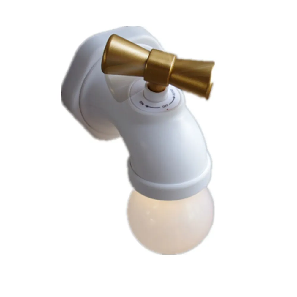 white yellow light Кран Свет домашний декор желтый свет теплый винтажный Ретро-краны usb зарядка умный датчик коридор энергосберегающие настенные светильники - Цвет: white yellow light