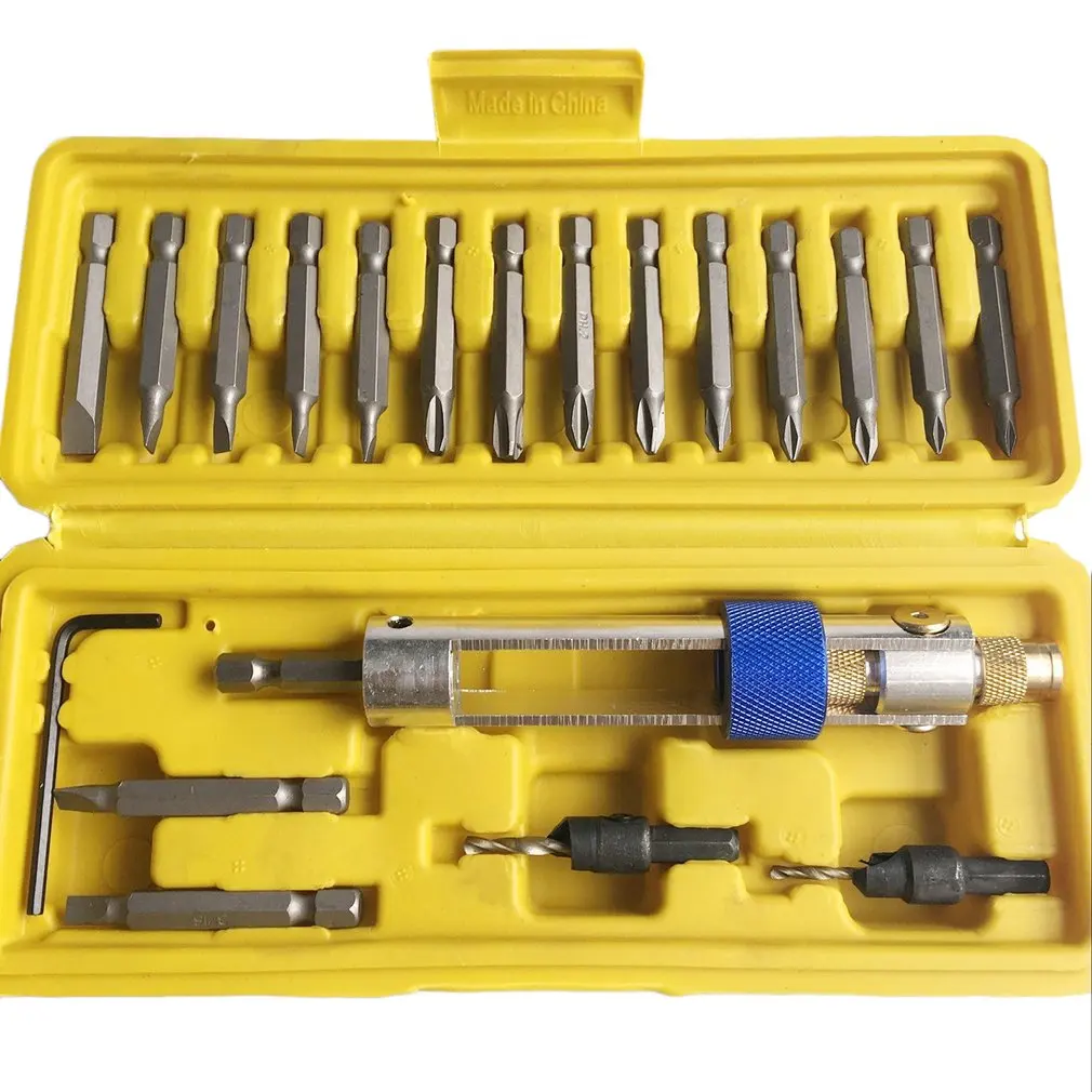 Набор из 20 насадок наполовину поворотная головка для дрели быстрое изменение от
