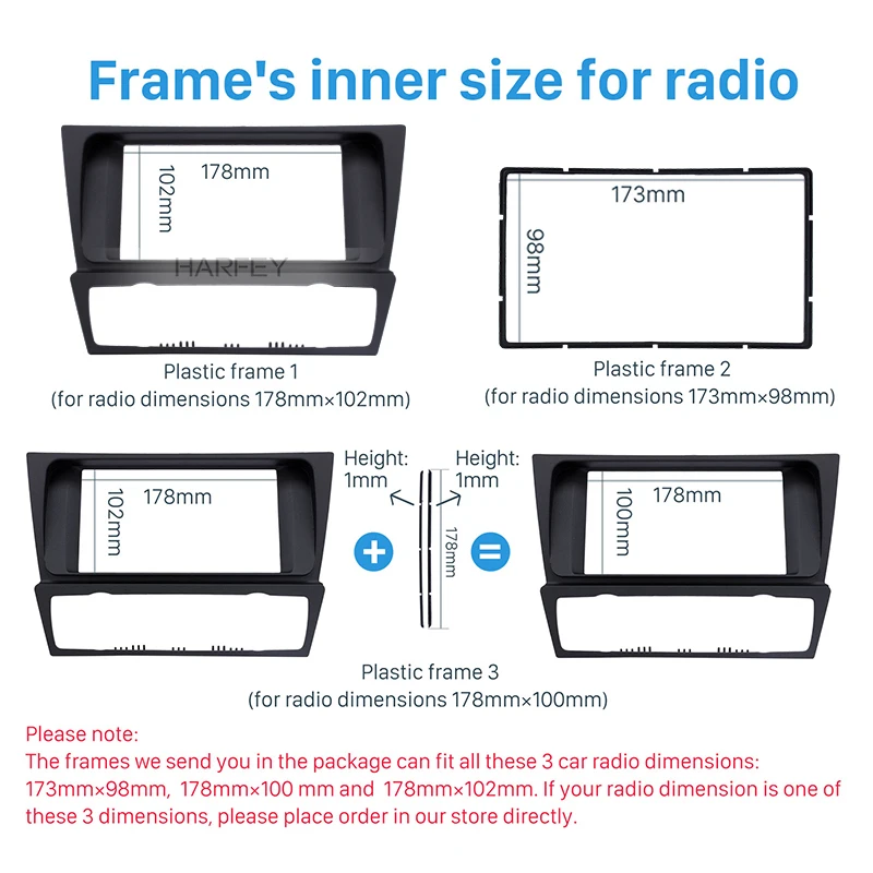 Harfey двойной DIN Радио Фризовая установка рамка стерео панель для BMW 3 E90 E91 E92 E93 с