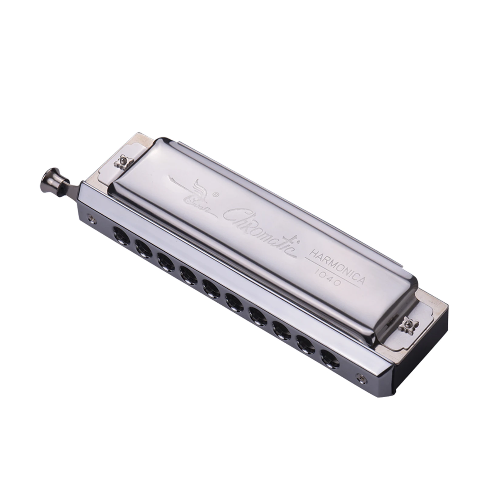 

Swan C-Key Harmonica Chromatic Harmonica 10 Holes 40 Tones Key of C Silver with Exquisite Box for beginners Music gift