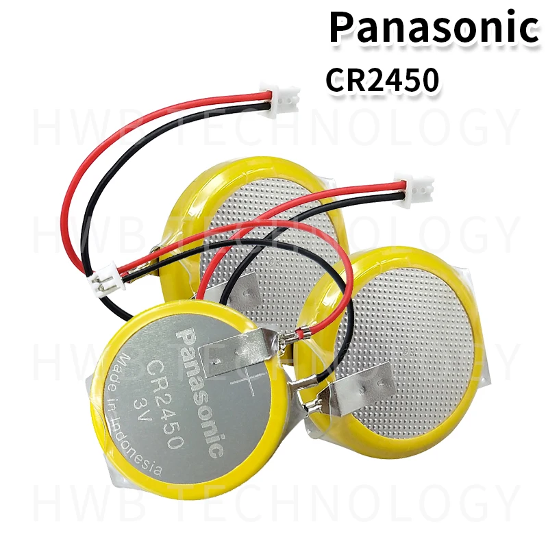 100 шт./лот новая Подлинная батарея Panasonic CR2450 с припоя контактный разъем провода