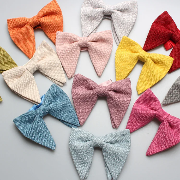 

Adult Knitted Bowtie Cravats Big Bow Ties for Women Men Knit Bowtie Solid Butterfly Soft Wedding Party Gravatas