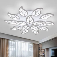 promotion mellifluous modern led ceiling lights for living study bedroom decoration ceiling lamp fixtures leaf shape