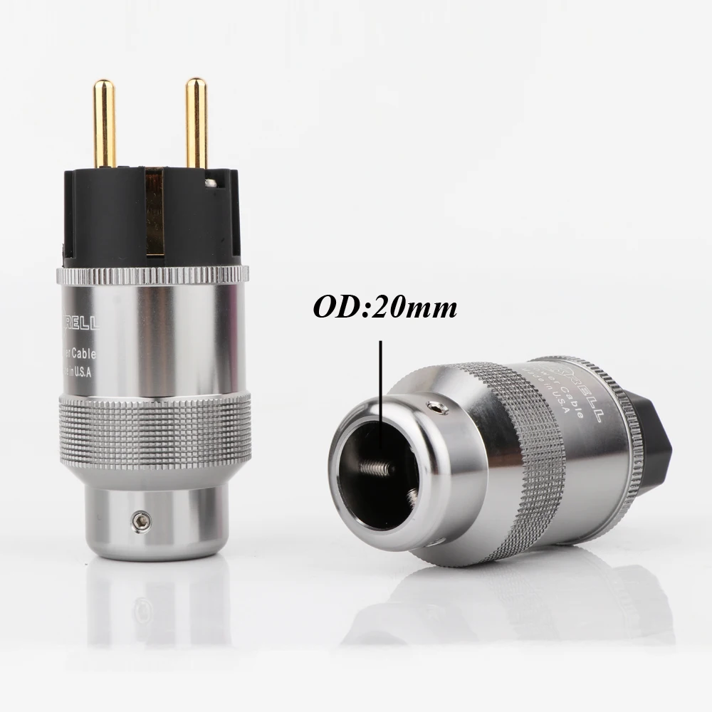 

Pair Krell Hi-End Krell Gold Plated US/EU/AU Power Plug IEC Audio Connector HiFi Audiophile DIY Mains Cable