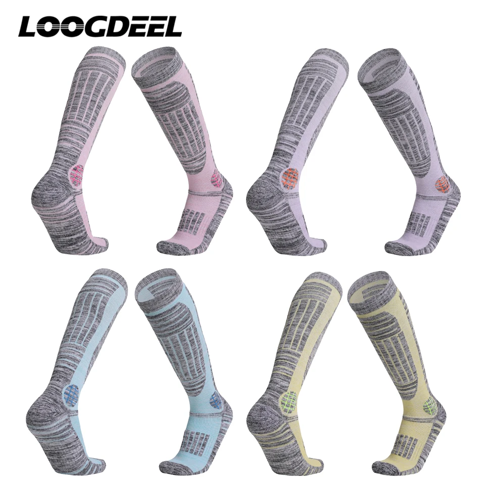 Свободные длинные женские лыжные носки утепленные для активного отдыха