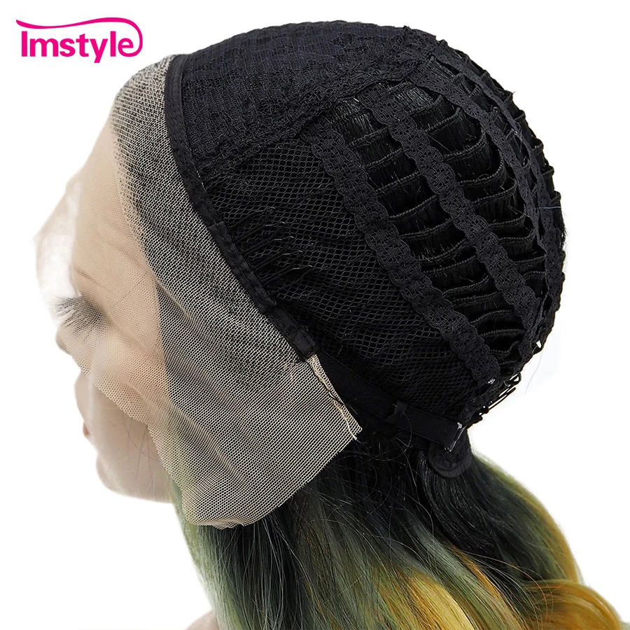 Imstyle короткий парик Белый синтетический на сетке спереди парики с глубокими