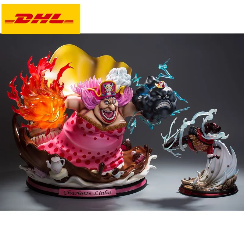 

19" One Piece Statue Big Mom Pirates Bust Charlotte Linlin Full-Length Portrait Gear Fourth Luffy GK Action Figure Toy 49CM V390