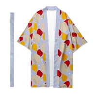 plus size xxs 6xl letter long style tao robe loose japanese cardigan women men harajuku haori kimono cosplay top yukata clothes
