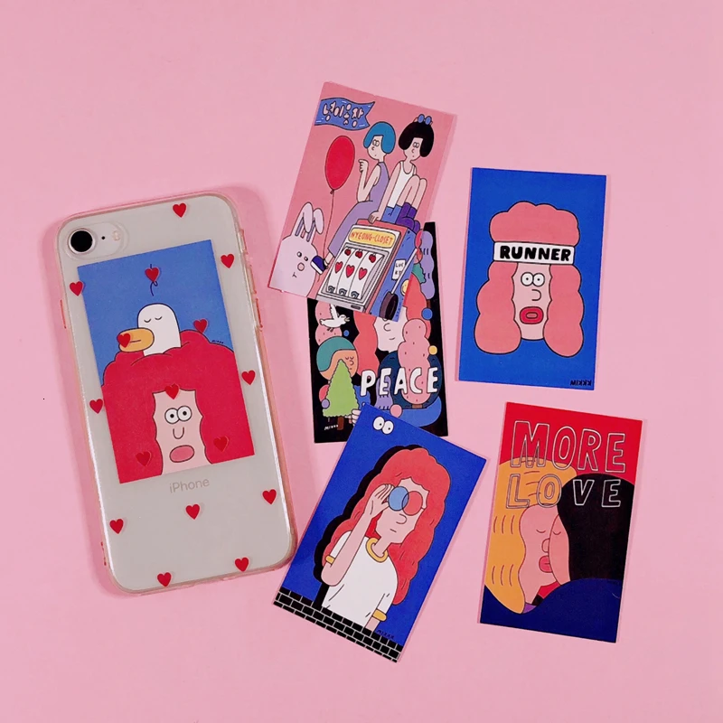 Лидер продаж мультяшный милый стикер наклейка на чехол для мобильного телефона