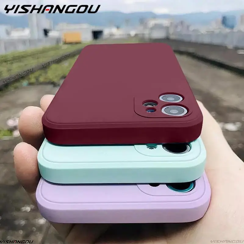 Квадратный жидкий силиконовый чехол для iPhone 11 12 Pro Max X XR XS 10 7 8 Plus 6 6s SE 2 2020 Mini 13