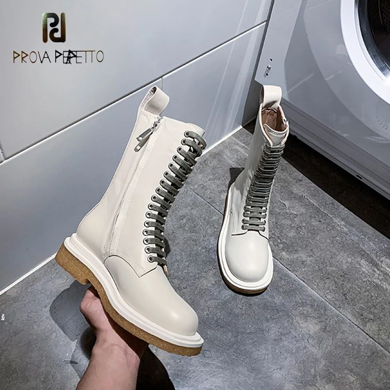 

Martin Boots Retro Short Tube Cross Tie Color Matching Thin Round Head Thick Bottom Side Zipper Motorcycle Short Boots Women