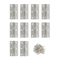 10pcs small hinges cabinet gate closet door hinge home furniture hardware stainless steel folding butt hinge with screws 2 5