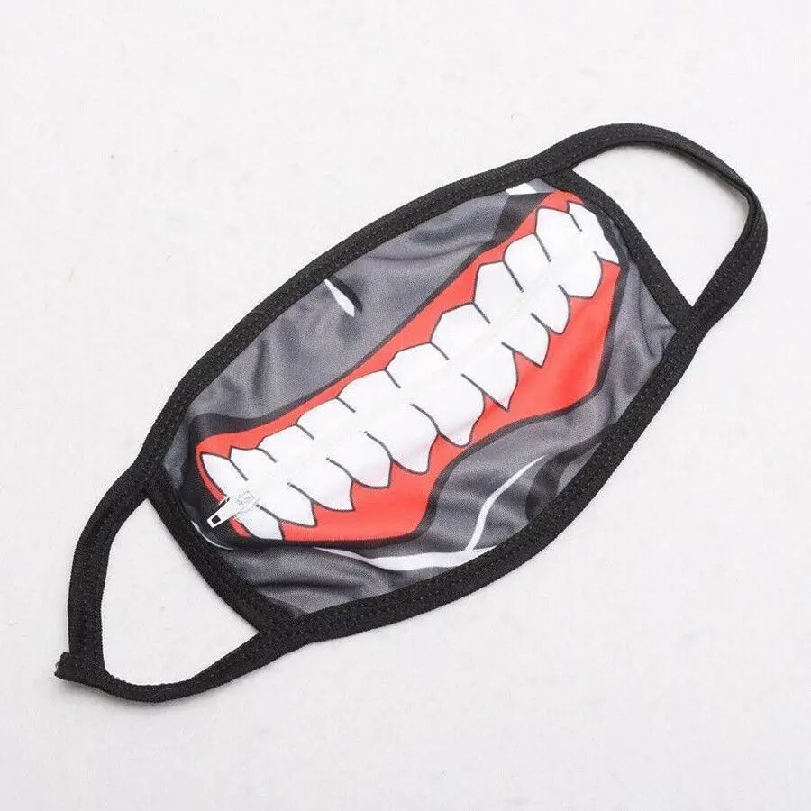 Takerlama Kaneki Ken Face Mouth Mask Zipper Anti-Dust Anime Tokyo Ghoul Cosplay