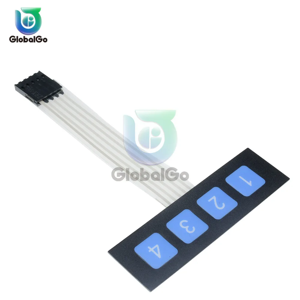 

Мембранный переключатель с 4 кнопками, 1x4 клавиши, матричный массив, клавиатура, панель управления клавиатурой, Комплект «сделай сам» для Arduino