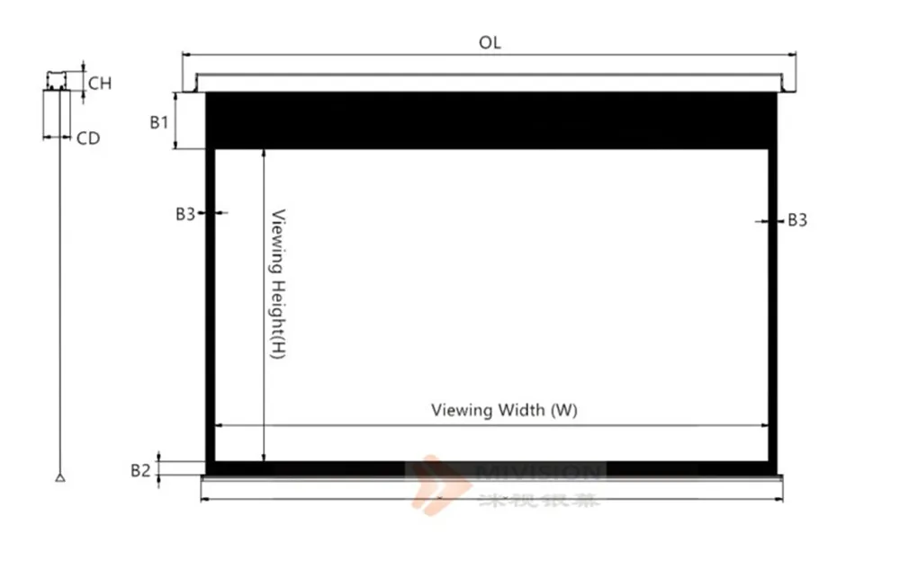 16:9 встраиваемый потолок моторизованный проекционный экран(Somfy Motor) с ИК-пультом дистанционного управления-матовая белая ткань