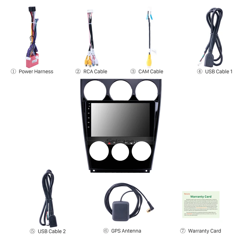 Seicane Android 8,1 " gps Bluetooth навигация для старых Mazda 6 2004-2013 автомобильный радиоприемник с 1080P DVR управление рулевым колесом