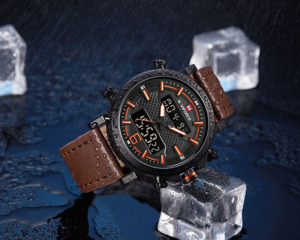 NAVIFORCE Lingxiang 9135 часы мужские роскошные Стальные кварцевые часы мужские деловые часы с хронографом спортивные наручные часы 30 м водонепроницаемые