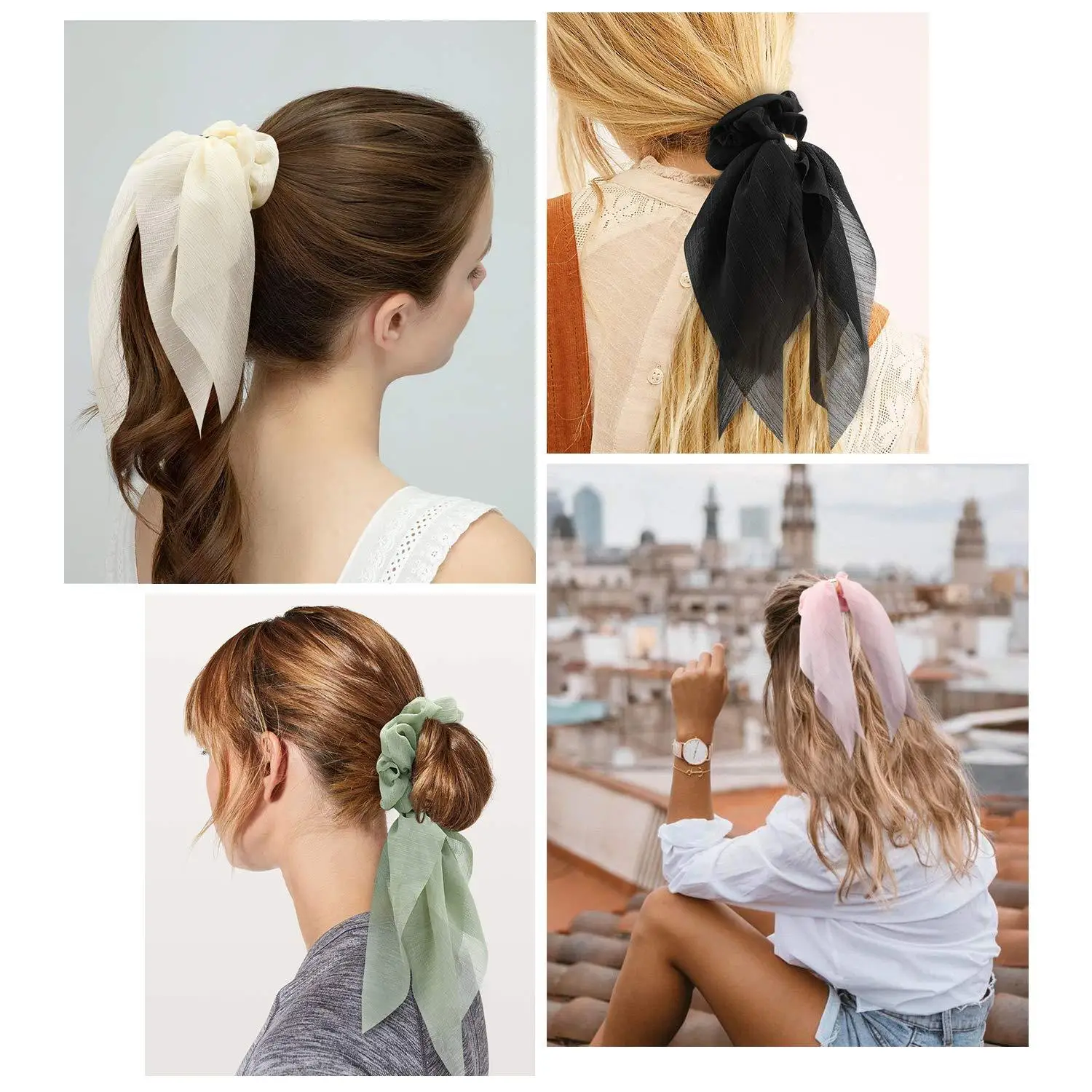 

Hair Band Clip Scrunchie Ponytail Holder Hairband Bow Knot Scrunchy Girls Elastics Ties Hair For Women Accessories Christmas