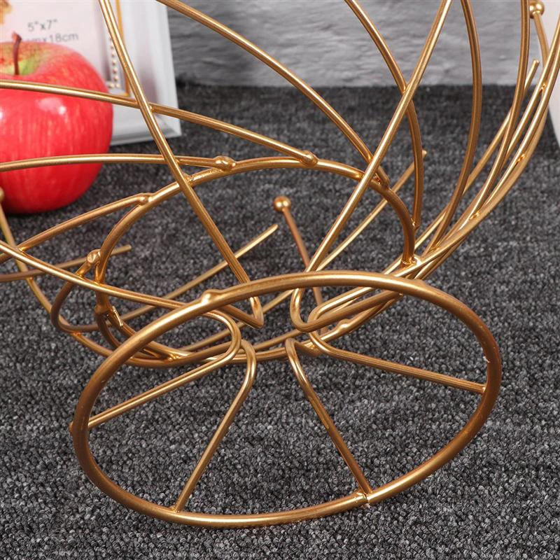 Metal Wire Basket Fruit Plate Kitchen Vegetable Drain Rack Dessert Tray Snack Container Desktop Stand Storage Bowl Decor Holder | Дом и сад