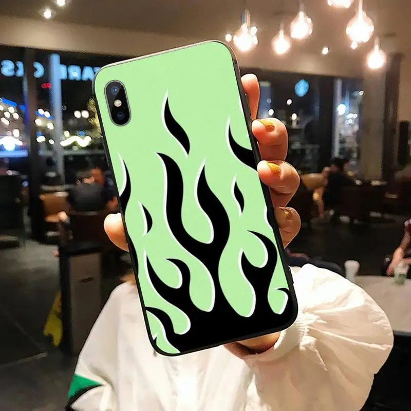 

Personality Artistic Flame retro Phone Case for iPhone 11 12 pro XS MAX 8 7 6 6S Plus X 5S SE 2020 XR