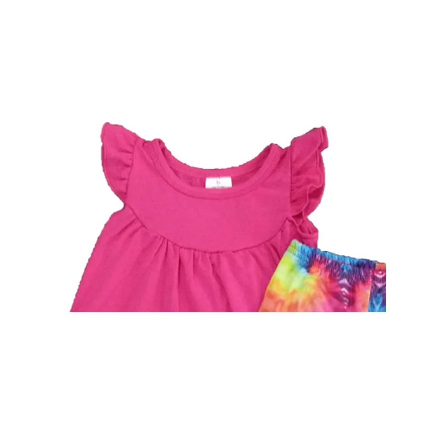 2 шт. хлопковая Футболка и разноцветные штаны для девочек | Мать ребенок