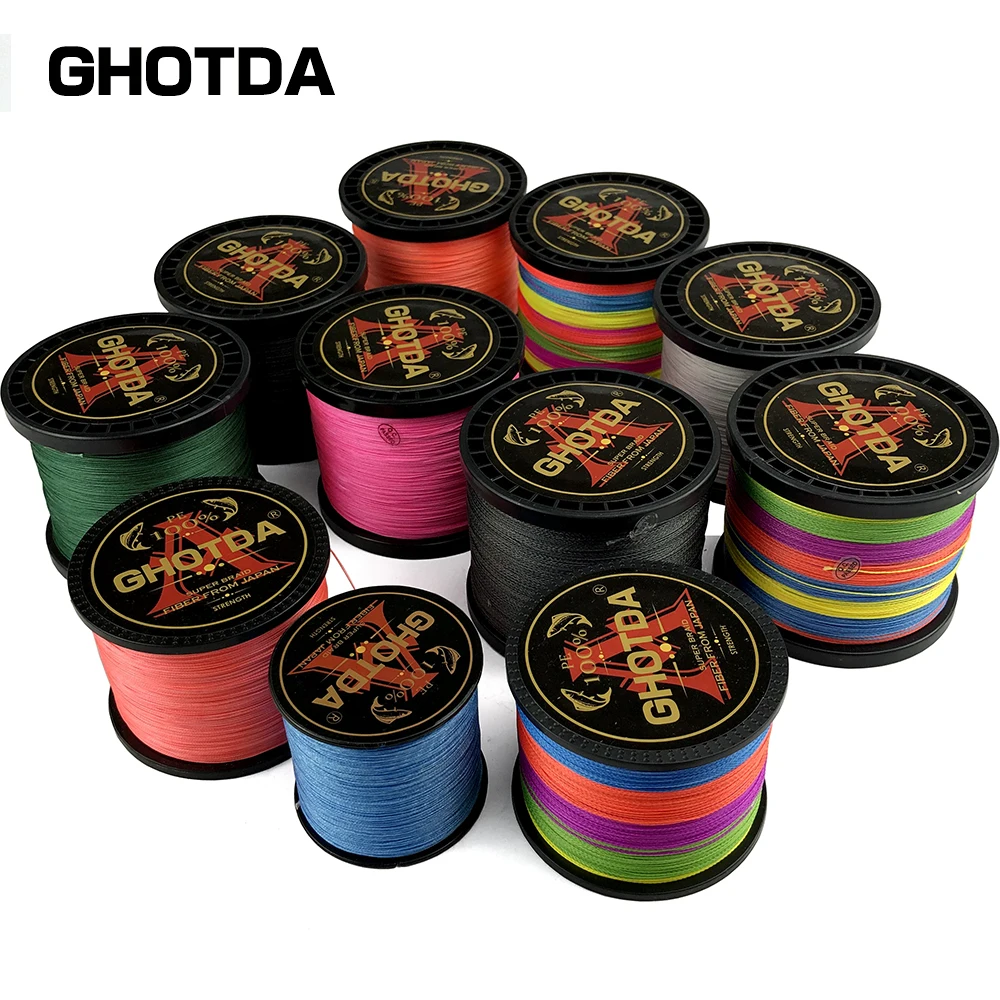 

GHOTDA 1000/500/300/100M 8 Strands 4 Strands Braid PE Fishing Line Strong Smooth Multifilament Fishing Line 8/4 Weaves