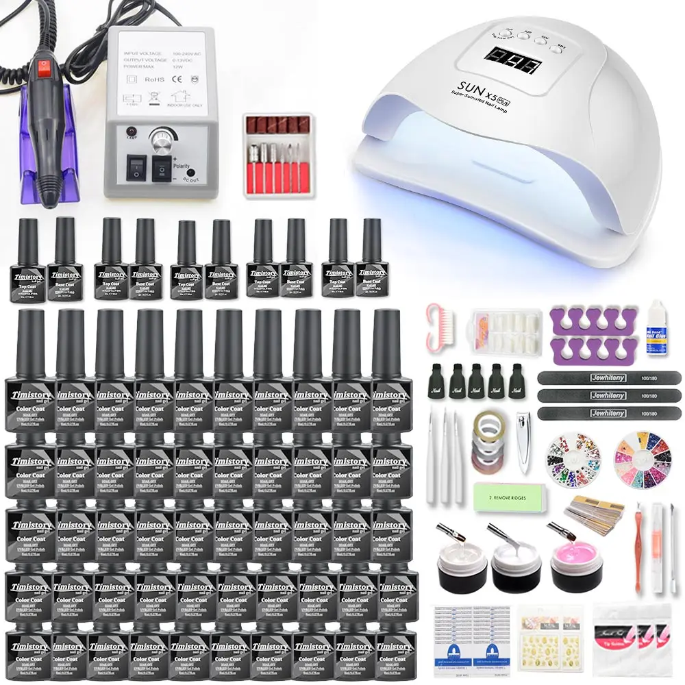 Набор ногтей для маникюра 80 Вт/54 Вт Сушилка с электрической дрель цветной