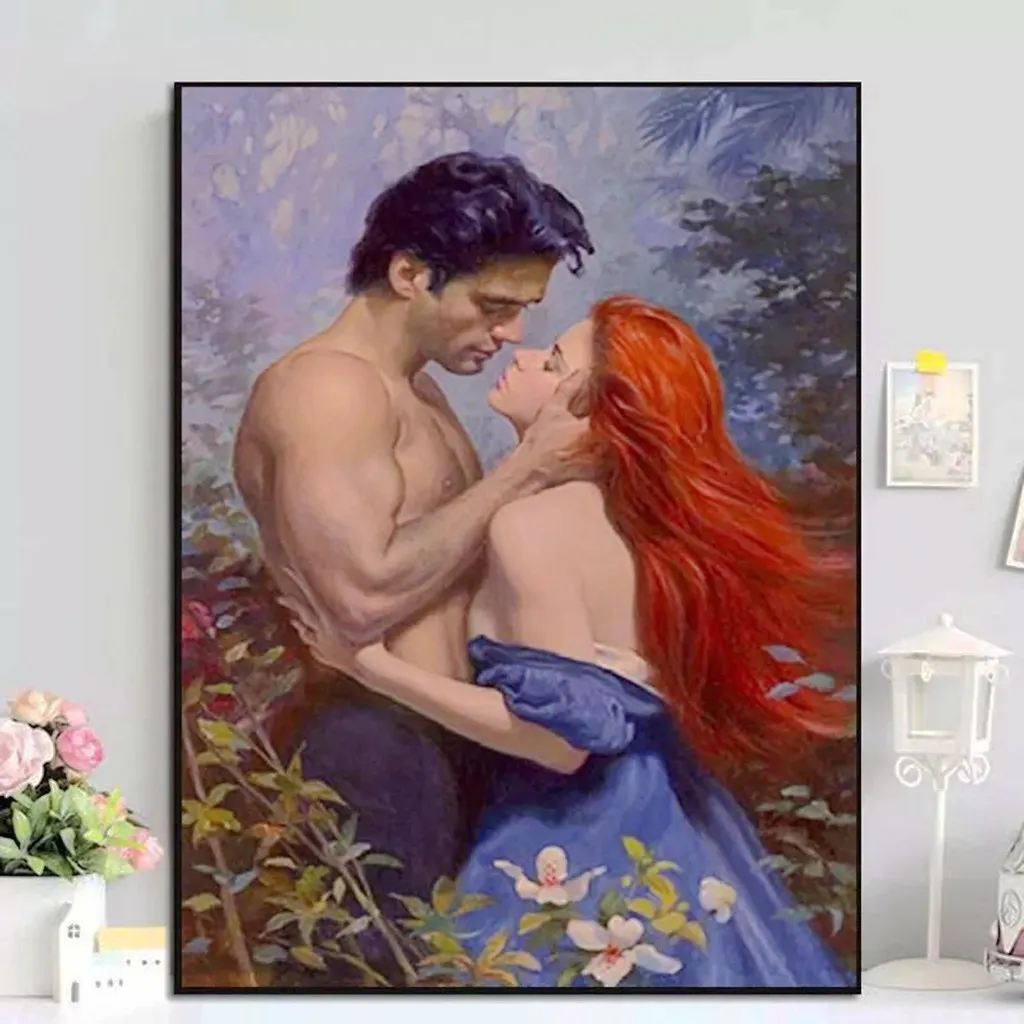 

5D DIY Full Square Diamond Painting Cross stitch Kit Diamond Mosaic Embroidered Portrait Loving Couple 3D Art Crafts Home Decor