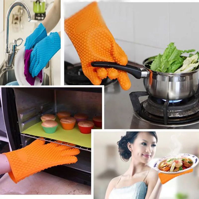 Силиконовые перчатки для выпечки в микроволновой печи противоскользящие