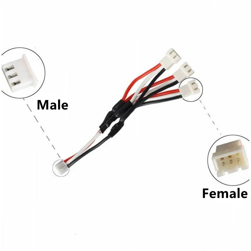 Фото MJX X600 X101 7,4 В 2S 1 в 3 зарядный кабель проводная линия для SYMA X8C WLtoy V666 RC Дрон литий-полимерный аккумулятор радиоуправляемого самолета Радиоуправ... №4