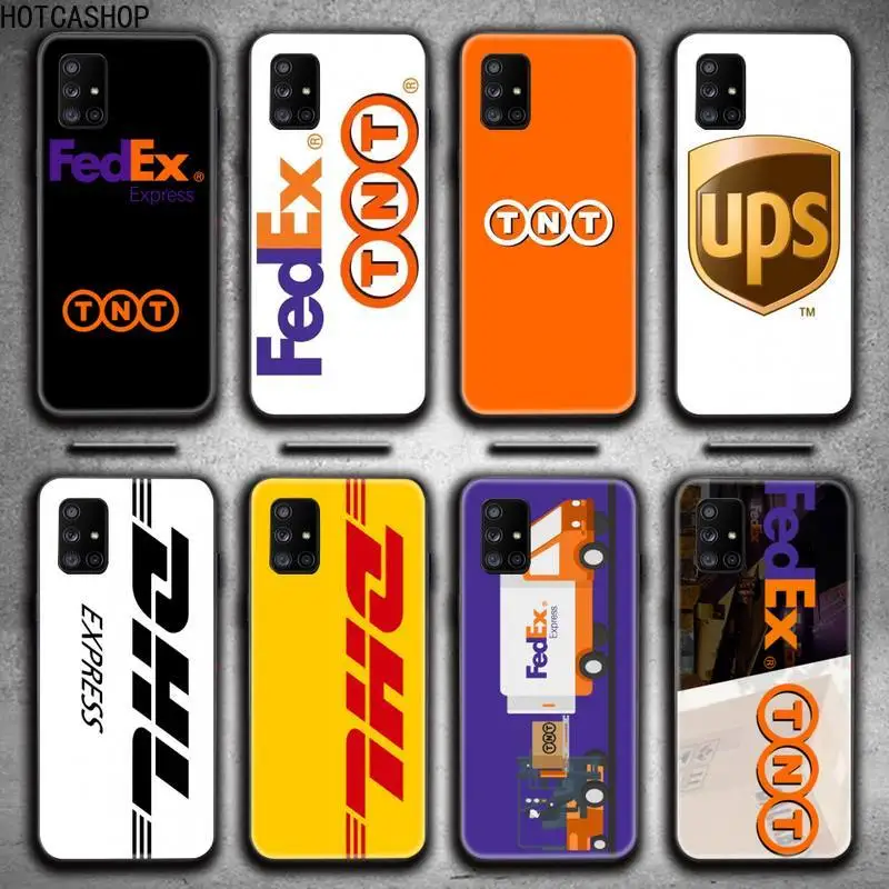 

TNT UPS DHL pattern Phone Case For Samsung Galaxy A21S A01 A11 A31 A81 A10 A20E A30 A40 A50 A70 A80 A71 A51