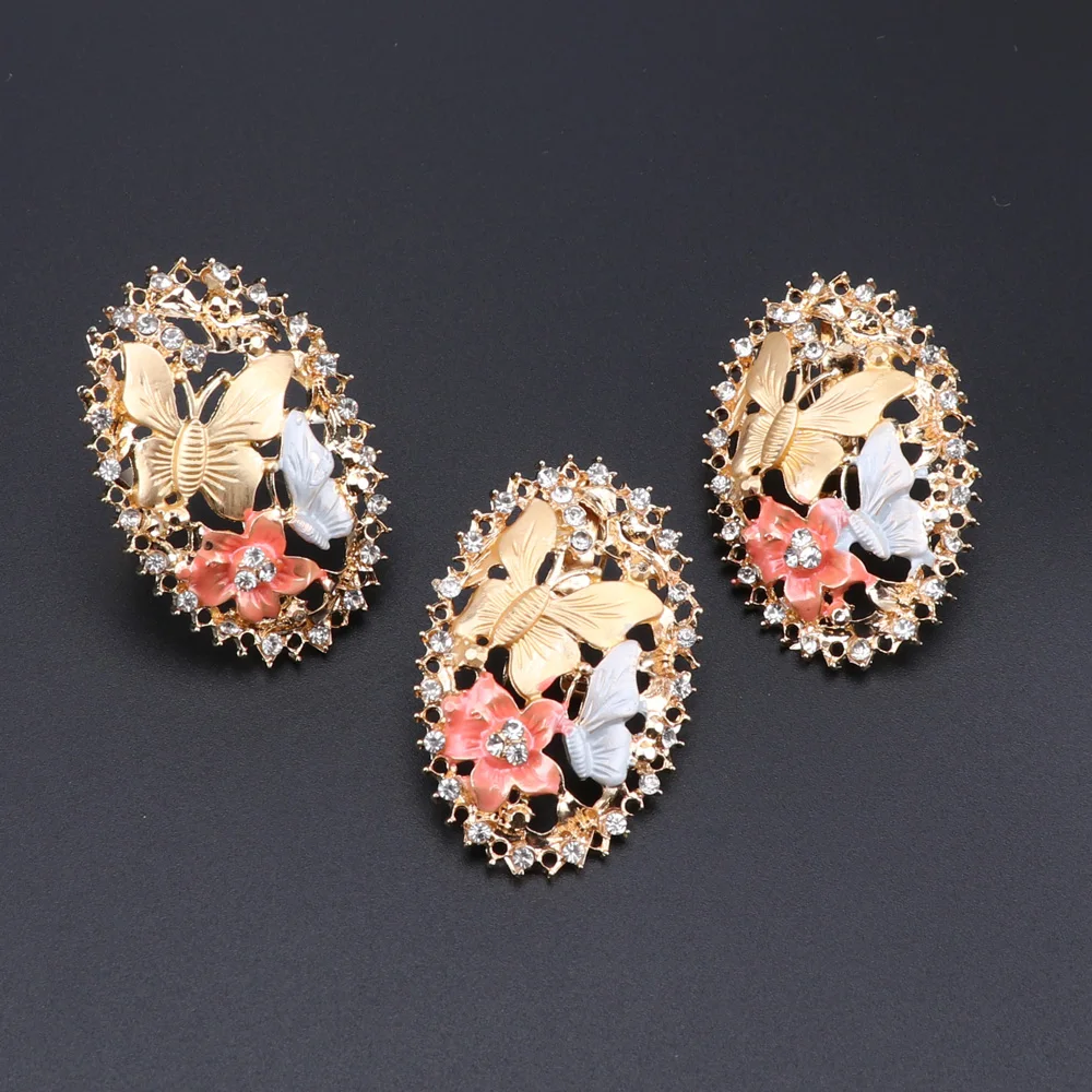 African Beads Women Necklace Earrings Bracelet Ring Jewelry Set For Gold Color Ethiopian Wedding Party Gifts | Украшения и