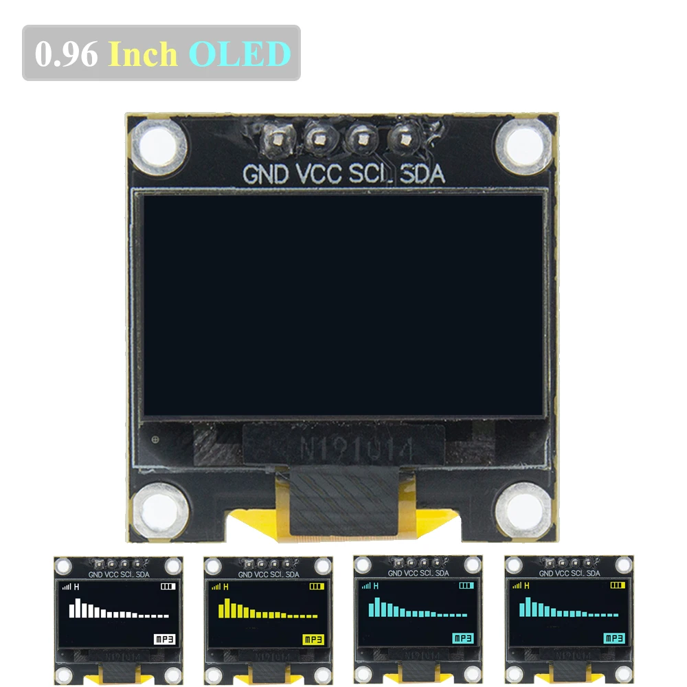 

10PCS 0.96 inch IIC Serial White OLED Display Module 128X64 I2C SSD1306 12864 LCD Screen Board GND VCC SCL SDA 0.96" for arduino