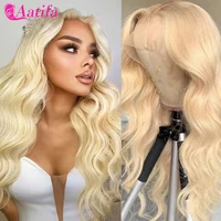 13x4 wig body wave lace wig human hair wig 613 lace frontal wig honey blonde malaysian hair with transparent hd lace pre plucked