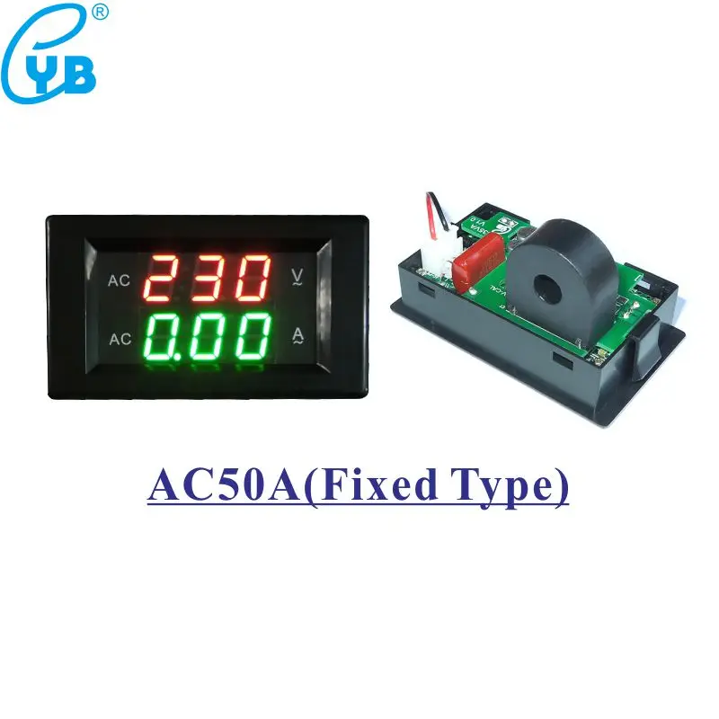 YB4835VA светодиодный цифровой вольтметр Амперметр переменного тока 60 300V 130 500V