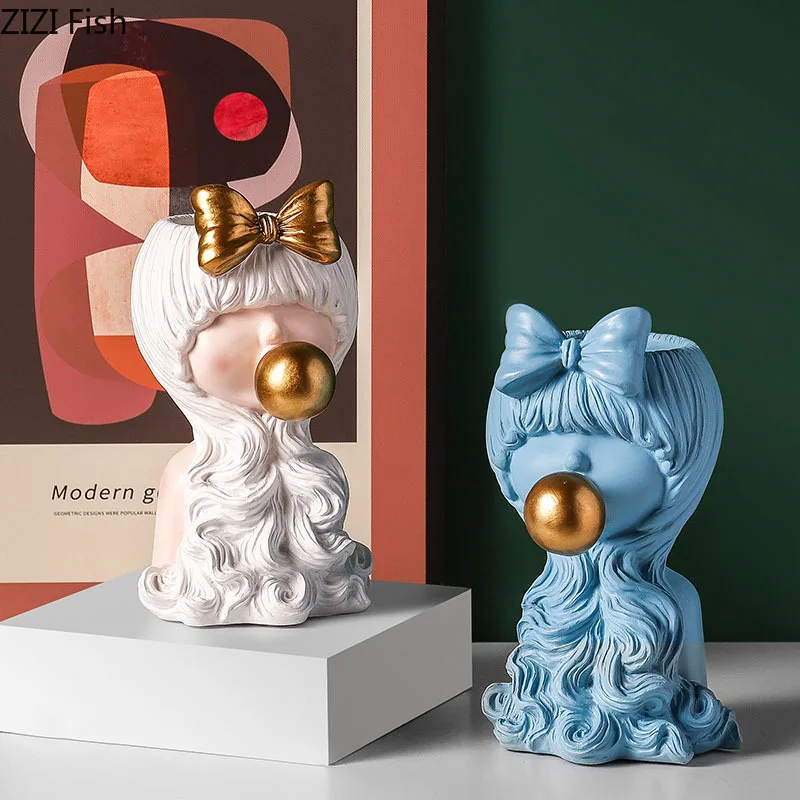 Ваза для цветов украшение дома смоляная портретная статуя ремесла цветочный