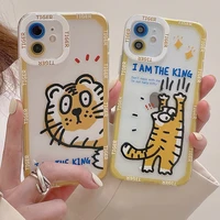anime cartoon cute tiger phone case cover for iphone 11 12 13pro max mini x xr xs 7 8 plus shockproof phone cover shell