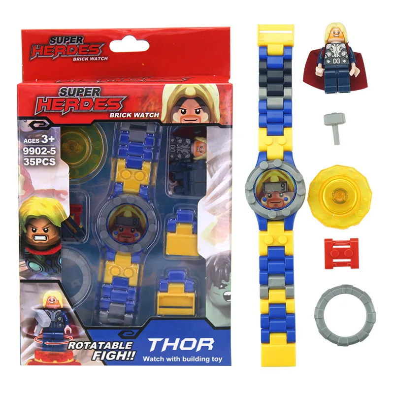 Базз Лайтер супер герой Росомаха часы строительные блоки Мстители Супермен