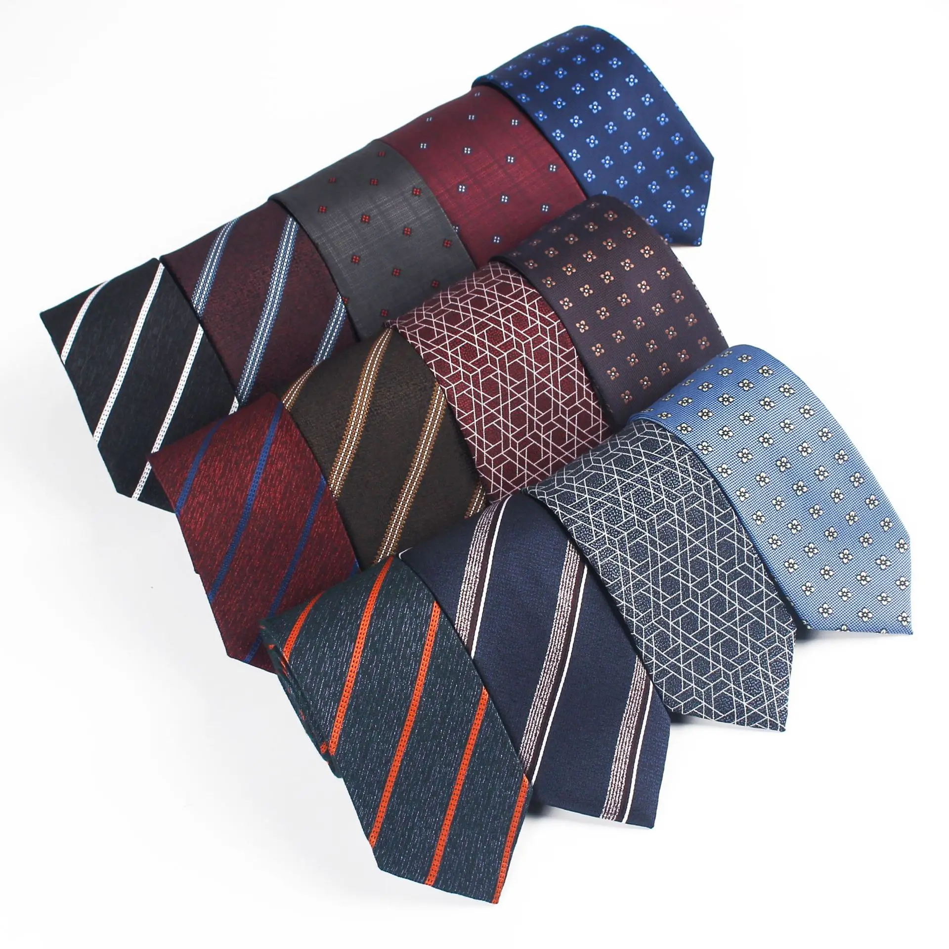 Sitonjwly 7 см галстуки для мужчин в полоску Цветочный жаккардовый галстук свадебной