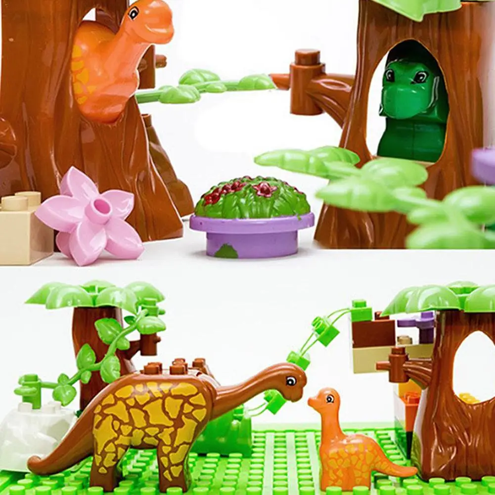 40 шт. строительные блоки пластиковые игрушки для детей модели Животных Фигурки