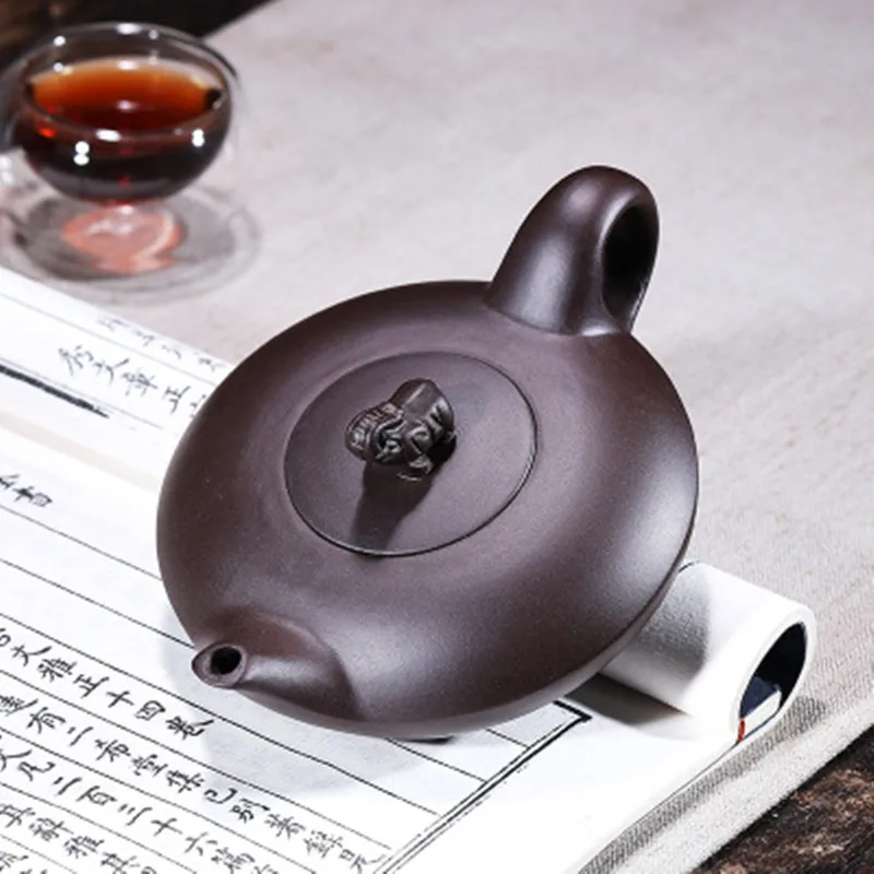 

210ML Purple Clay Teapot Yixing Original Mine Old Zisha One Pot Four Cups Travel Office Teaset Tea Ceremony Tea Sketch Teakettle
